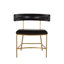Matthew Wing Back Side Chair in Black