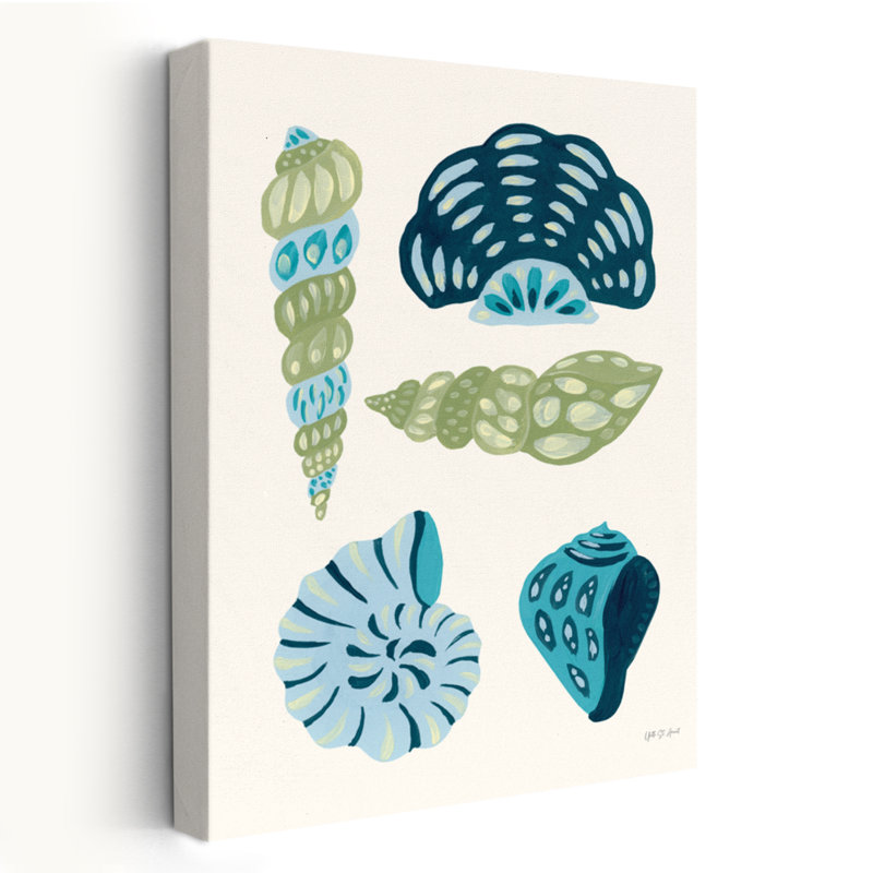 My Tropical Shell Collection II Coastal; Nautique; Conque tropical bleu côtier, H 36 po x l 24 po