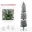 Grand sapin de Noël artificiel non éclairé 6 pi avec branches réalistes et base en acier