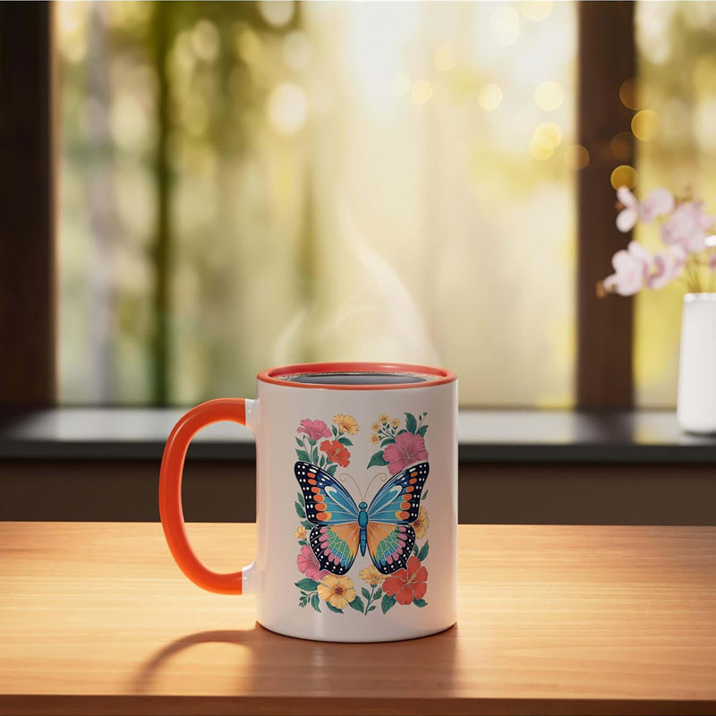 Ceramic Coffee Mug, Orange