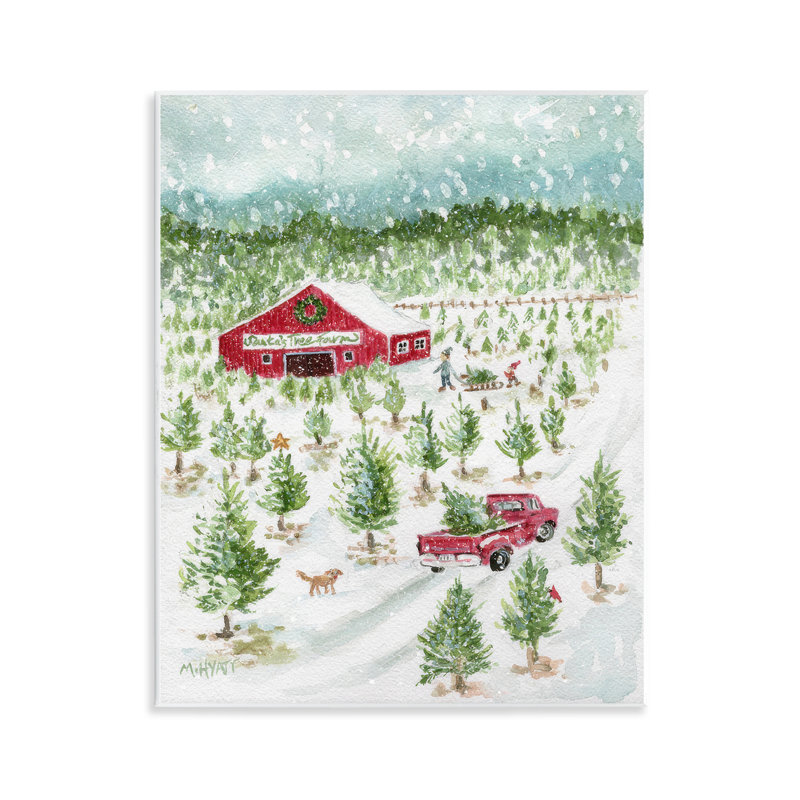 Art mural sur toile, "Christmas Tree Farm" par Melissa Hyatt