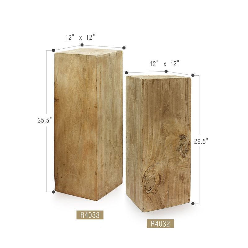 Woodscape Pedestal, 29.5" H x 11.5" W x 11.5" D