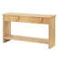 Console cannelée 55 po, tiroirs semi-circulaires à bande verticale, plateau en bois massif