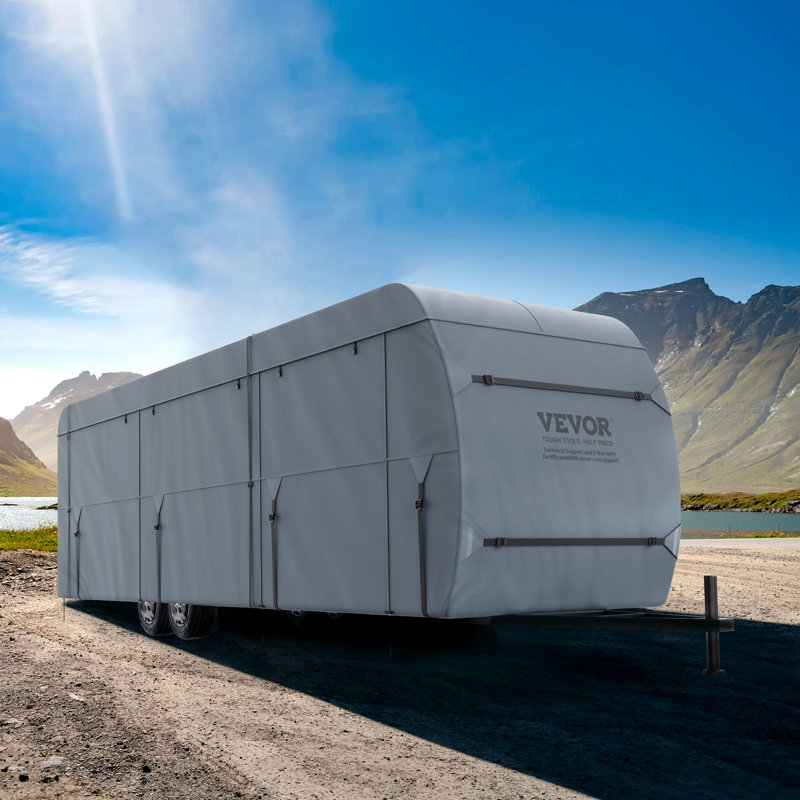 Gray Waterproof Non-Woven Fabric RV Cover for 18'-20' Trailers