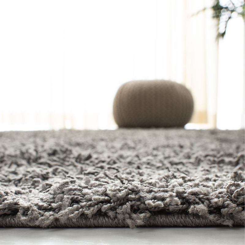 Sga-Amoroso Shag Performance Solid Color Rug, Square 6'7"