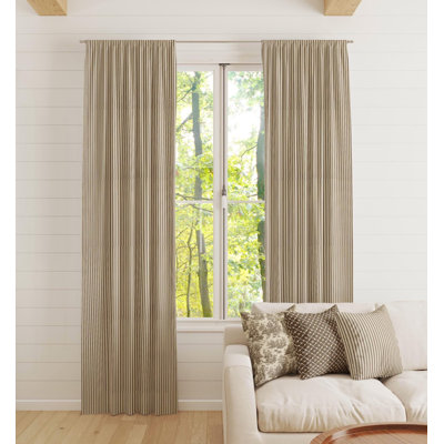 Chestnut Brown Stripe Curtains