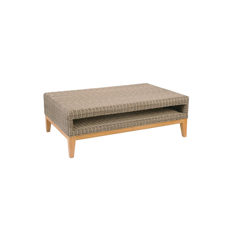 Frances Outdoor Teak Coffee Table, Willow