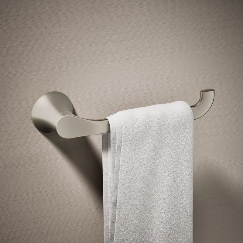 Simplice Wall Mounted Towel Bar, Vibrant Brushed Nickel