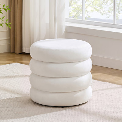 Leiani Modern 19.5" W Round Upholstered Storage Ottoman with Hidden Storage for Living Room and Bedroom