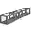 Enclos d'extérieur pour animaux en bois, 8 portes, combinable, gris foncé pour tube Joy Time 98 po, gris, combinable avec portes