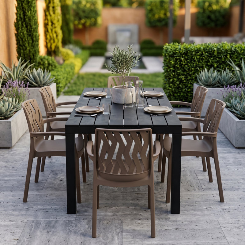 Plastic Patio Dining Set Table,