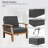 Waterproof Outdoor Lounge Chair Seat / Back Cushion-1906619290-1906619281