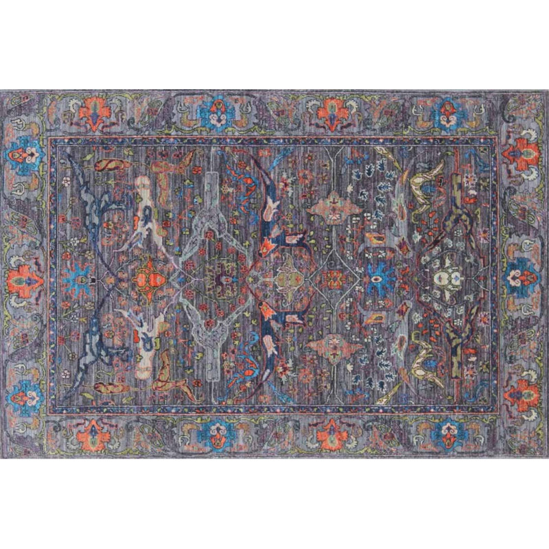 Traditional, Transitional One-of-a-Kind Rectangle 4'1" X 6 Hand Knotted Area Rug