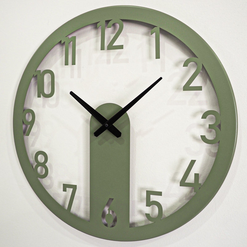 Horloge murale en métal Mood, Moyen, Vert
