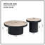 Ensemble de 2 tables basses rondes en pierre frittée, élégantes et durables pour les salons modernes et les espaces de loisirs