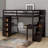 Twin Loft Bed With Storage Drawers,Desk And Stairs-1115690001