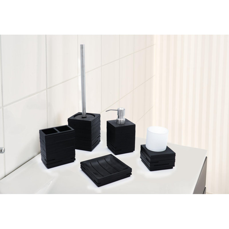 Palembang Free Standing Toilet Brush and Holder, Black