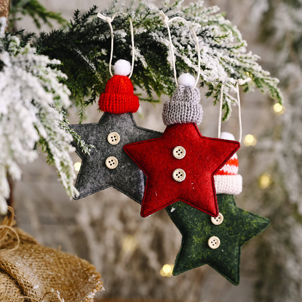 Christmas Ornament - Star Baby with Knitted Hat Set Of 3 The Holiday Aisle®
