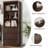 70 Inches Bookcase with Drawers, Tall Bookshelf Farmhouse Bookcases Wooden Deep Bookshelves Storage Cabinet Organizer for Living Room, Study, Kitchen, Home Office