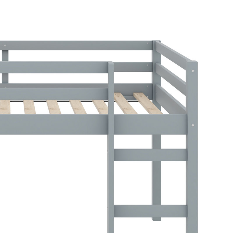 Lit mezzanine moderne avec échelle intégrée, Gris
