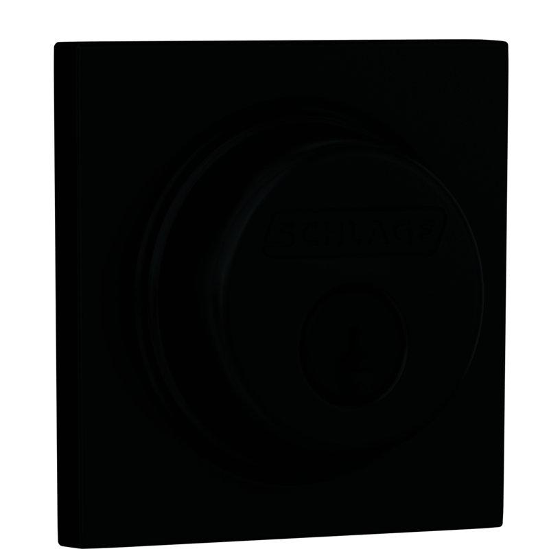 Single Cylinder Deadbolt with Collins Trim, Matte Black
