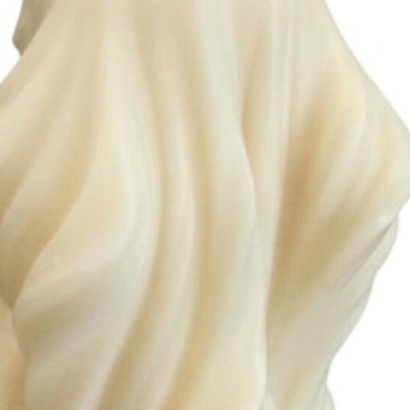 4" White Sandalwood Scented Dimensional Twist Candle