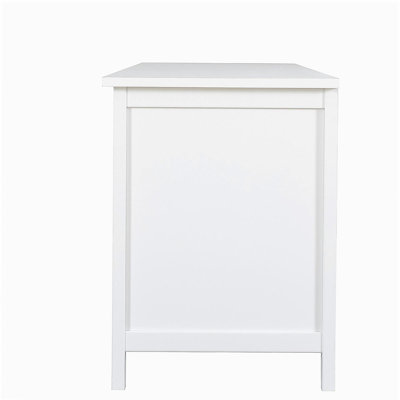 Meuble télé élégant de 71 pouces, meuble télé pour centre de divertissement, console de télévision, table télé, meuble multimédia, cadre en bois massif, porte en verre à longue plaque, poignée en métal, rétro, convient aux chambres d'enfant
