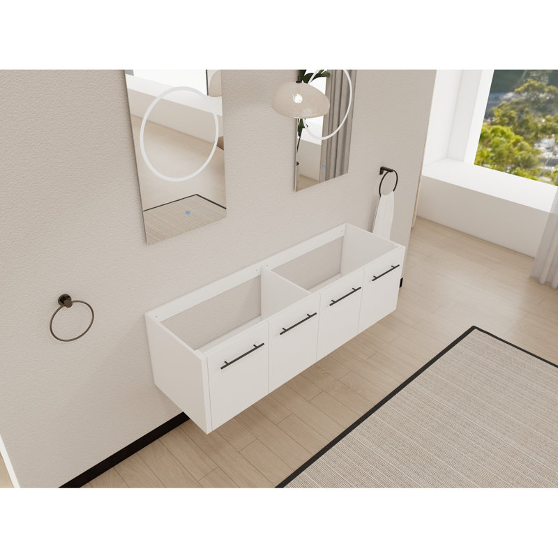 Armoire de salle de bain murale, Blanc brillant