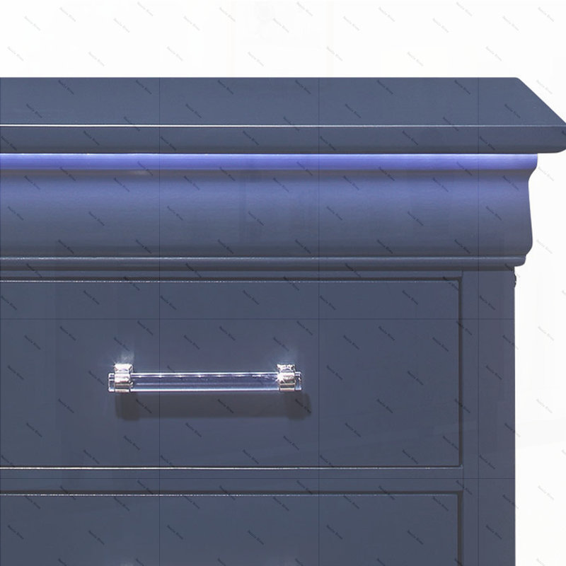 Table de chevet Charlton avec DEL, Bleu