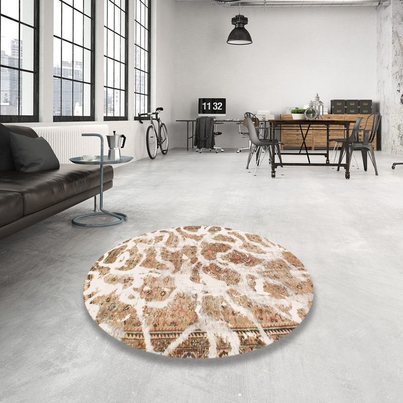 Tapis abstrait moderne 1161, Rond 5 pi