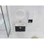 Meuble-lavabo mural avec lavabo en céramique et armoire latérale, portes à fermeture douce, armoire combinée