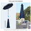Parasol de patio de 9 pi avec bouton poussoir inclinable et manivelle Outsunny-72455202
