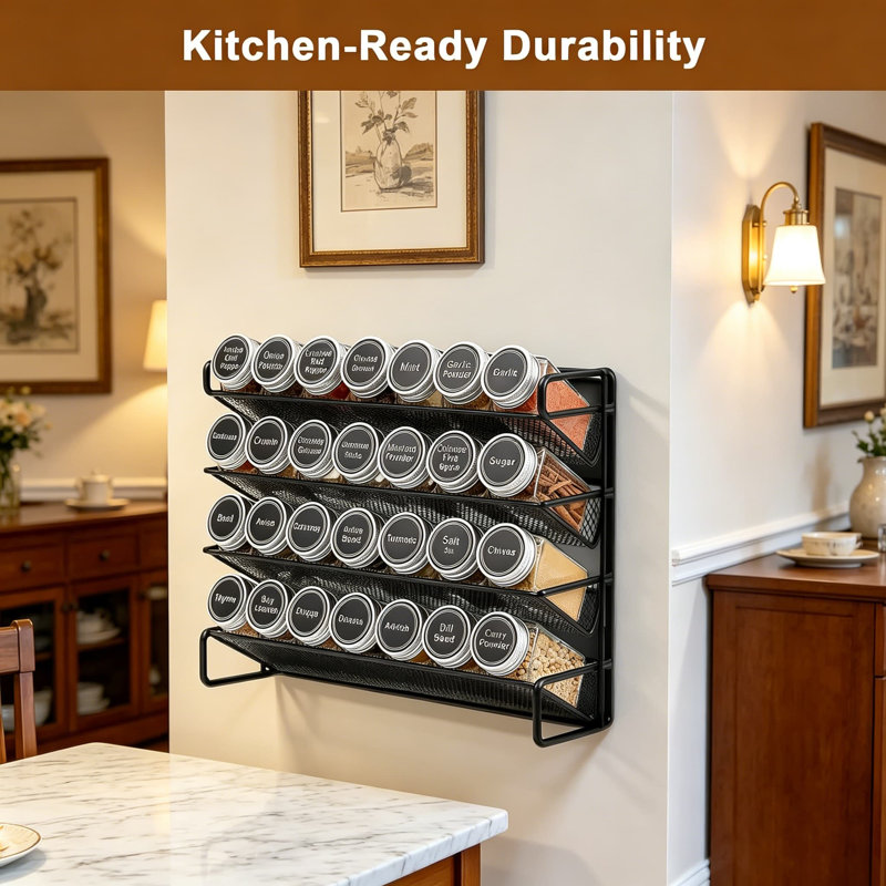 Étagère à épices magnétique pour réfrigérateur avec 28 pots en verre, 386 étiquettes, crochets et entonnoir, support solide pour le rangement de la cuisine, conception peu encombrante