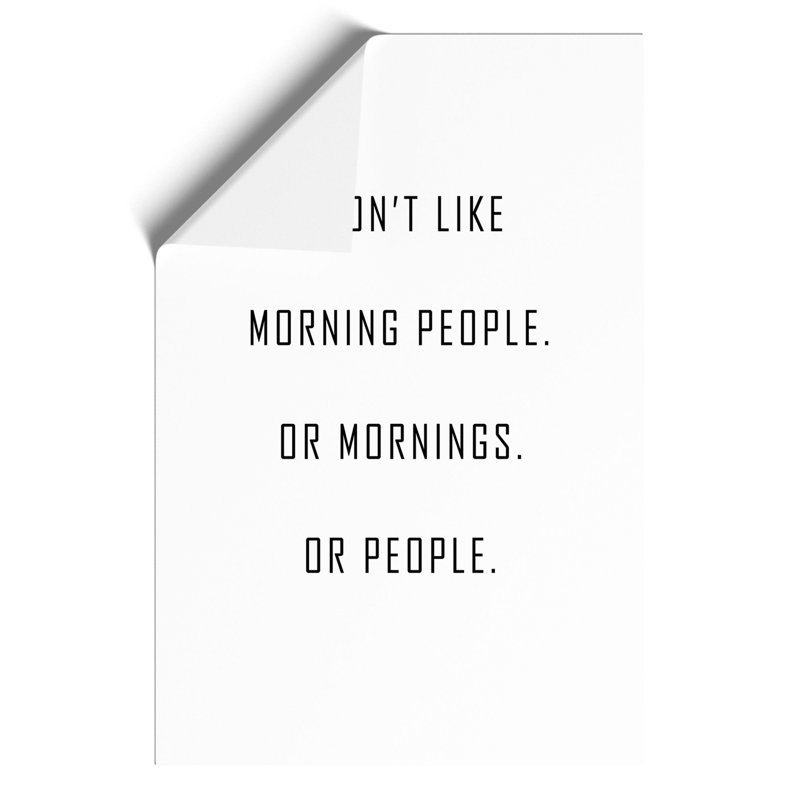 Morning People - Frameless Print, 42cm H x 30cm W x 0.1cm D