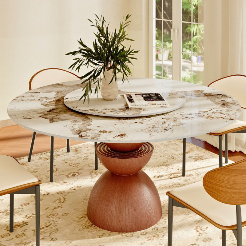 Conlon rond avec plateau tournant, 29.53"H x 47.24"L x 47.24"W, Pandora
