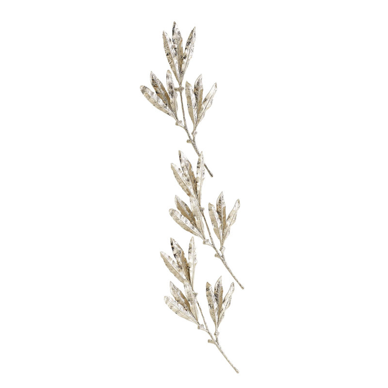 Mango Leaves Wall Decor, Silver