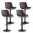 Brinitta Modern Swivel Adjustable Height Bar Stools Faux Leather Padded Counter Stools-344278941