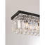 Lustre rectangulaire en cristal noir antique à 8 lumières 39,4 po Gisela