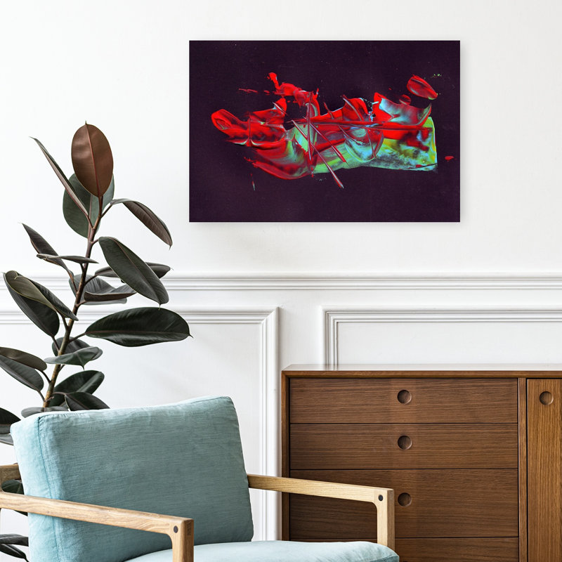 «Vibrant Paint Expression», impression abstraite et audacieuse, H 16 po x l 24 po