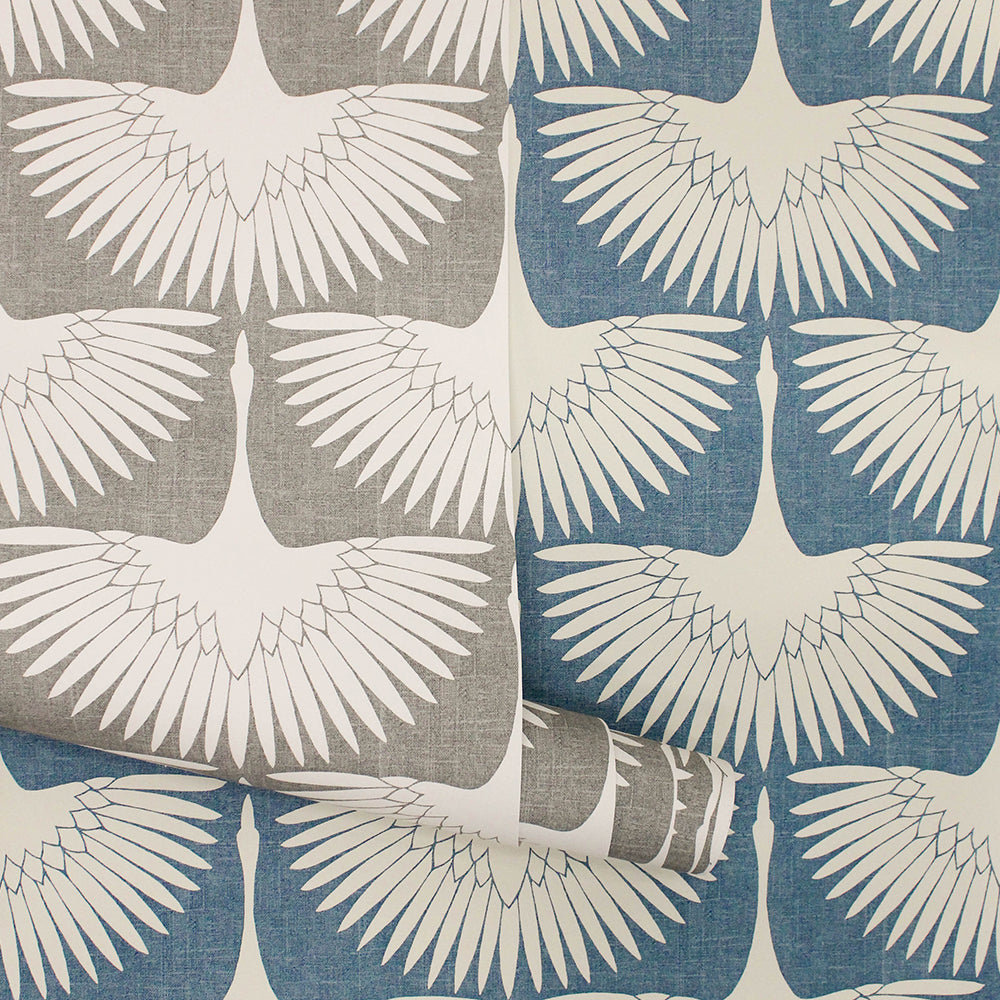 Feather Flock Self-Adhesive Wallpaper Roll, Gray