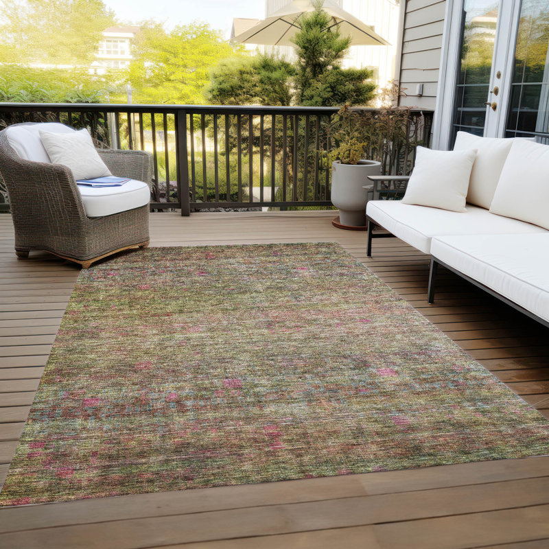 Machine Washable Indoor/Outdoor Cicel ACN1171 Cactus Rug, Rectangle 10' x 14'