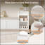 Banc de rangement tout-en-un avec coussin, compartiments, tiroirs et tablettes ouvertes, banc de rangement pour couloir, vestibule, salon (blanc)-129931429
