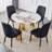 Marble Dining Table Set-97736943-97736936