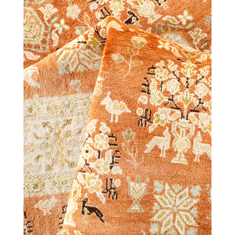 Classic One-of-a-Kind 6'1" X 9'6" Hand Knotted Area Rug