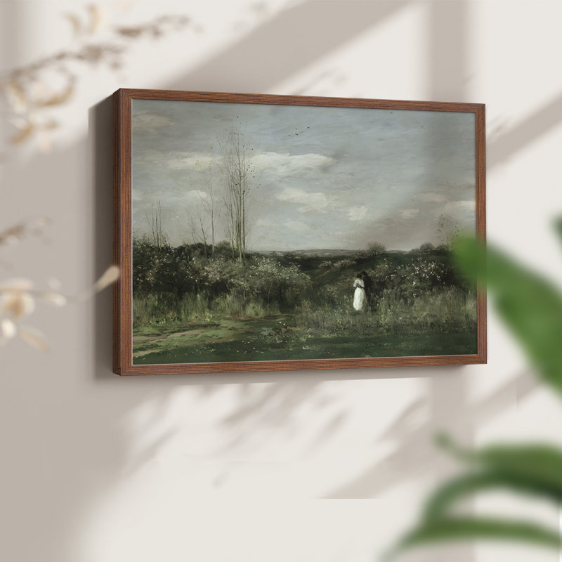 Paysages rétro-DCCCLXV-Reproduction encadrée - réarmable, H 22 po x l 28 po, Noyer