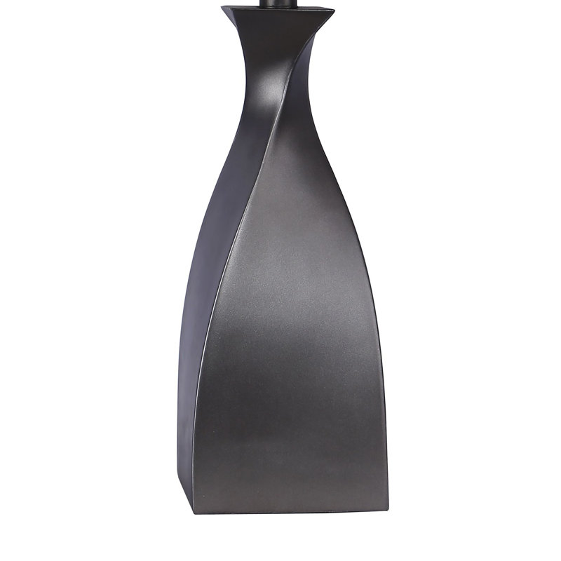 Ensemble de lampes de table 30,25 po Aroha Andrieka, Gris ardoise, Blanc cassé