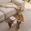 Tables basses compactes et modernes, verre brun clair, style salon
