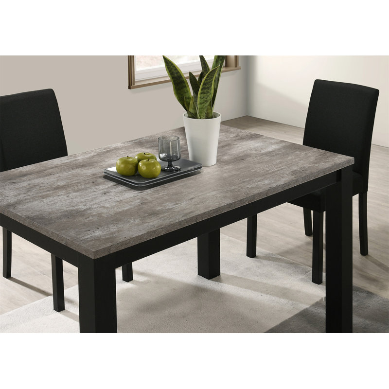 1 pièce Table de salle à manger rectangulaire, Anthracite / Noir