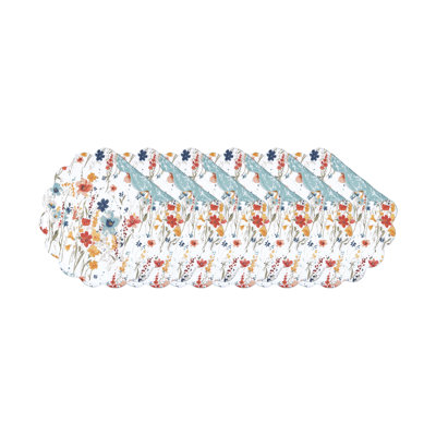 Aryaz Round Cotton Placemat Machine Washable Set of 6