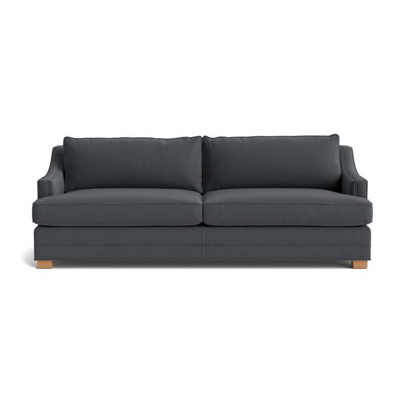 Keaton Slope No Nail 84 Sofa, Performance Linen - Charcoal, Natural